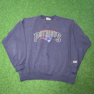 90s New England Patriots embroidered crewneck sweatshirt simple classic XL nfl